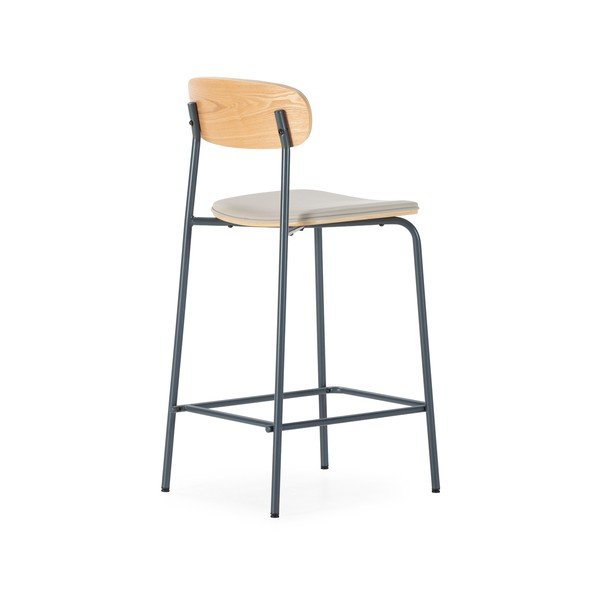 Bež oblazinjeni barski stoli v kompletu 2 ks (višina sedeža 65,5 cm) Saula – Marckeric-image-4