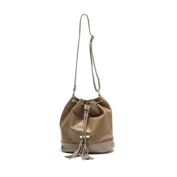 Sivo-rjava usnjena torbica Isabella Rhea Paolina