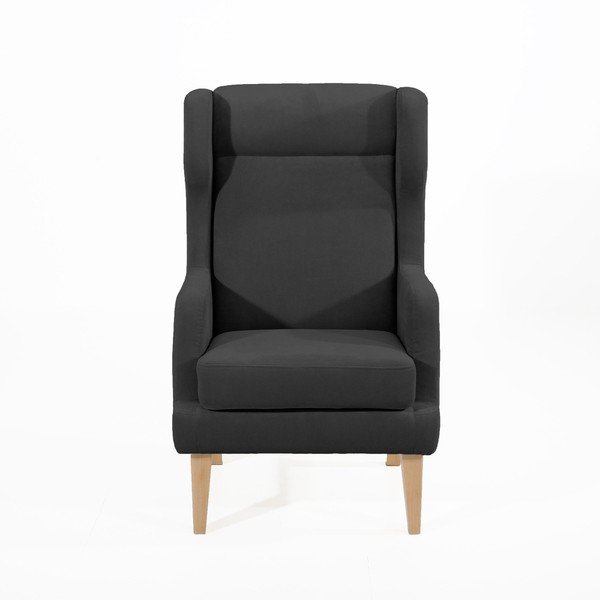 Črn fotelj Max Winzer Bennet Suede-image-2
