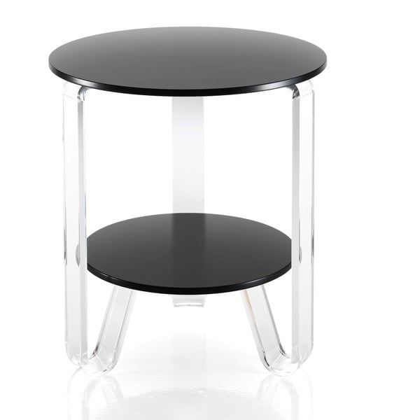 Črna stranska mizica Tomasucci Poole, ⌀ 48 cm