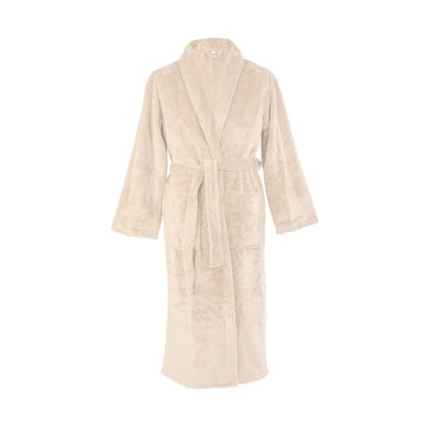 Slonokoščen kopalni plašč iz mikropliša velikosti L/XL Pippa – Tiseco Home Studio