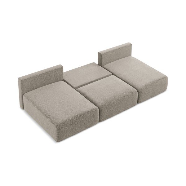 Bež raztegljiva/s prostorom za shranjevanje kotna sedežna garnitura Kalena – Makamii-image-4