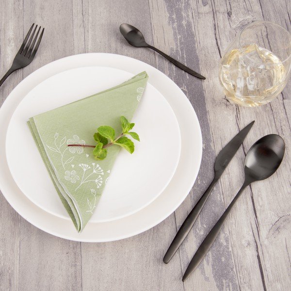 Črn pribor iz nerjavečega jekla 24 ks – Orion-image-1