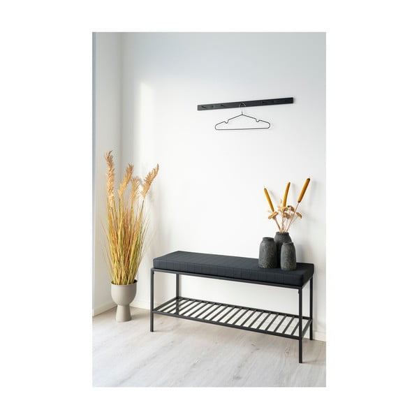 Črni kovinski stenski obešalnik Vita - House Nordic-image-1