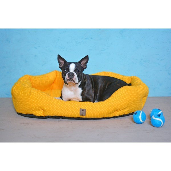 Rumena bombažna postelja 75x60 cm Sunny - Petsy-image-4