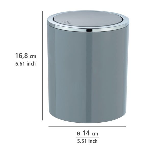 Siva koš za smeti Wenko Inca,  2 l-image-2