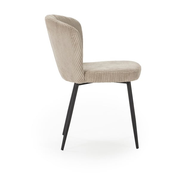 Bež jedilni stoli iz rebrastega žameta v kompletu 4 ks Megan – Marckeric-image-3