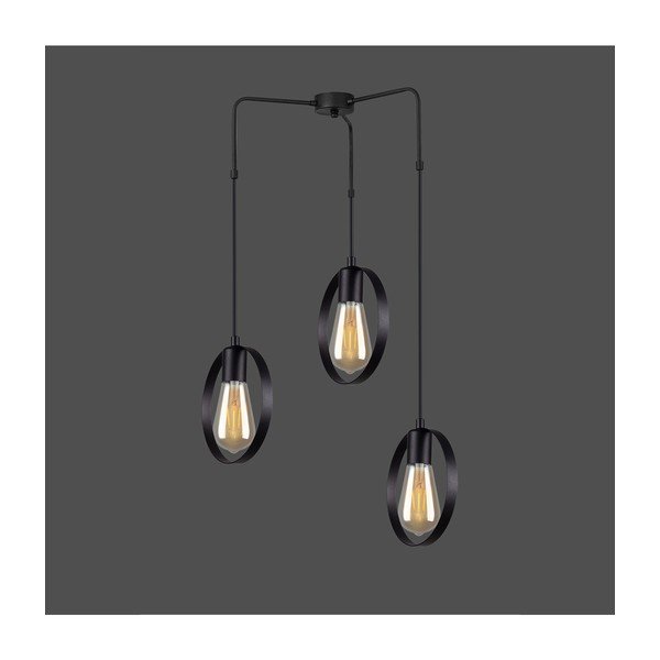 Črna viseča svetilka Squid Lighting Circle, višina 100 cm-image-1