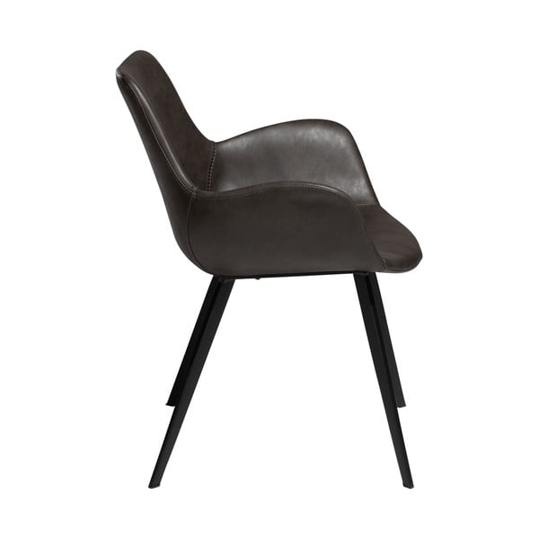 Temno siv oblazinjen jedilni stol z nasloni za roke Hype – DAN-FORM Denmark-image-4