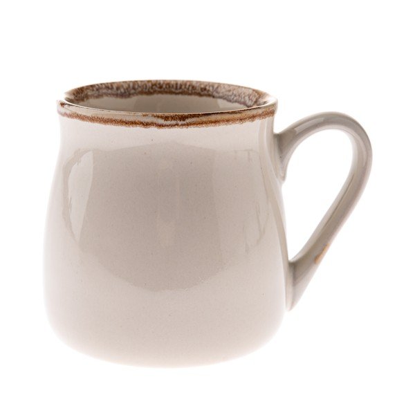 Kremno bela skodelica iz kamenine 560 ml Tone – Dakls