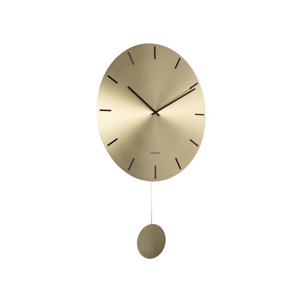 Zlata stenska ura z nihalom Karlsson Impressive, ø 47 cm-image-2