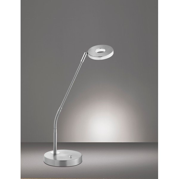 Kovinska LED zatemnitvena namizna svetilka v srebrni barvi (višina 60 cm) Dent – Fischer & Honsel-image-1