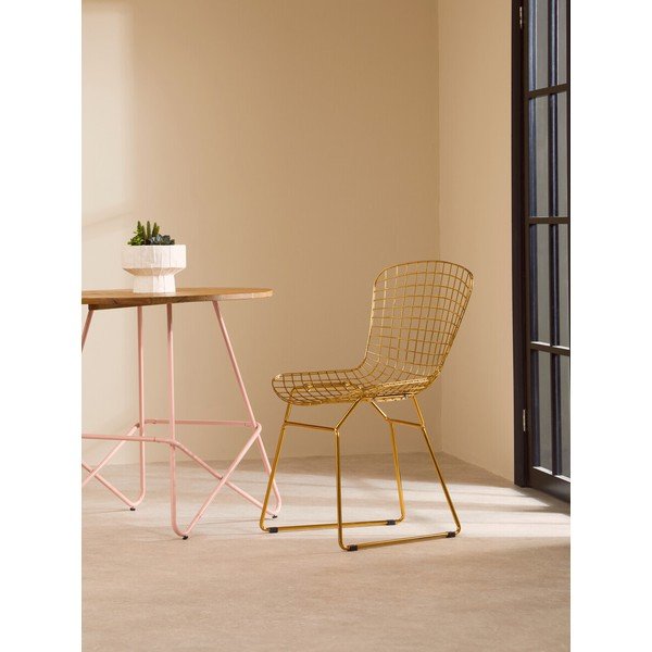 Kovinski jedilni stol v zlati barvi District – Premier Housewares-image-1