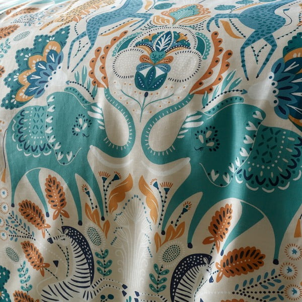 Bombažna posteljnina 200x200 cm Carnival Animals - Pineapple Elephant-image-4