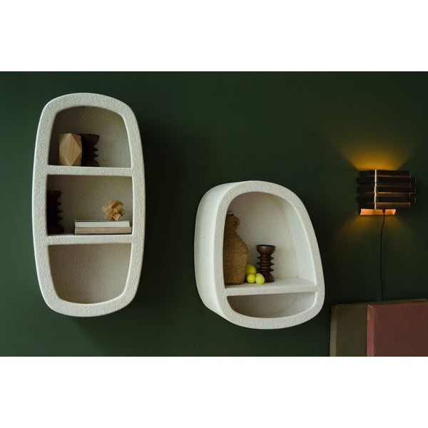 Kremno bela večnivojska polica 23 cm Veda – Dutchbone-image-2