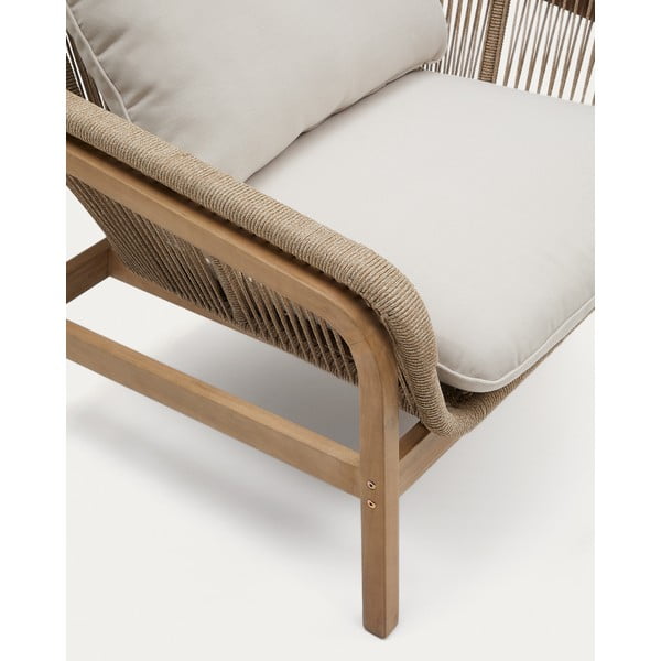 Vrtna sedežna garnitura iz akacijevega lesa za 5 oseb v bež in naravni barvi Vellana - Kave Home-image-4