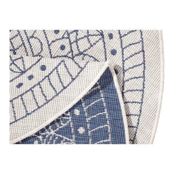 Modra zunanja preproga NORTHRUGS Porto, ø 200 cm-image-3