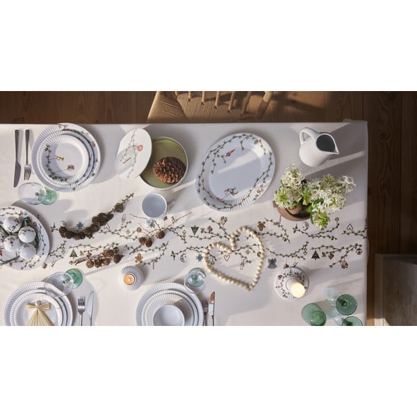 Bel porcelanast servirni krožnik z božičnim motivom 27x34 cm Hammershøi – Kähler Design-image-1
