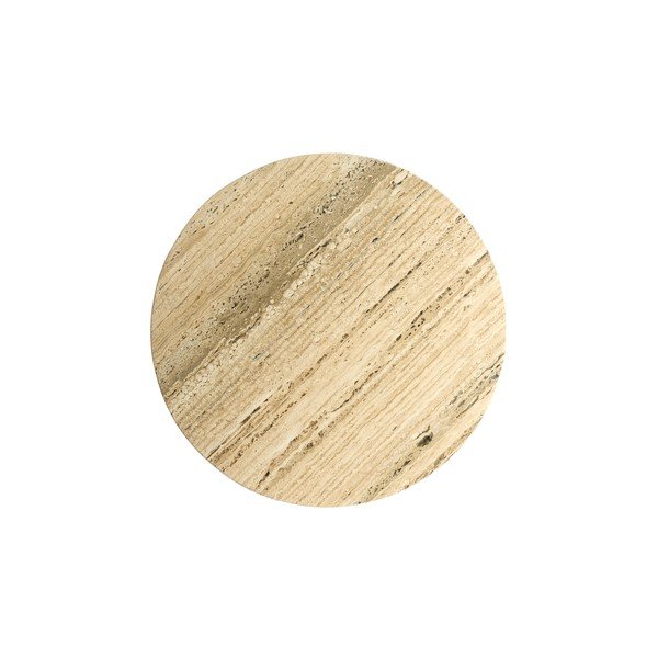 Okrogla klubska mizica s kamnito mizno ploščo v bronasti barvi/v svetli naravni barvi ø 50 cm Bahia – Light & Living-image-2
