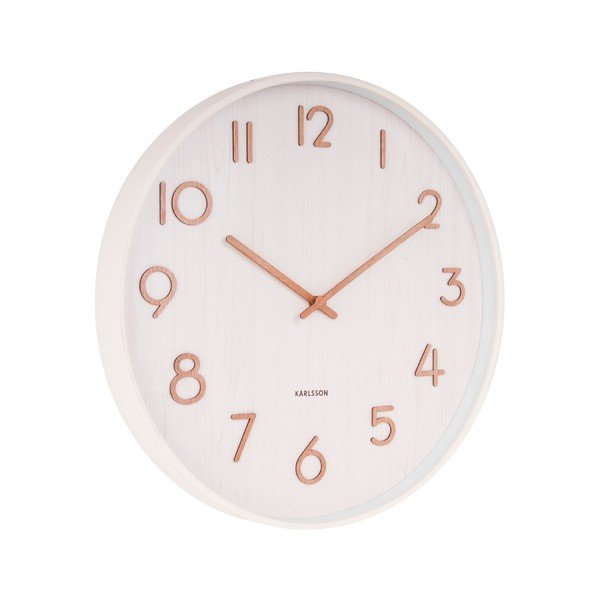 White Karlsson Pure Medium stenska ura iz lipovega lesa, ø 40 cm-image-1
