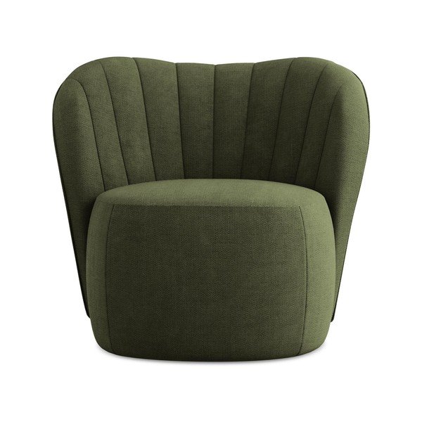 Zelen fotelj iz šenilje Keloa – Makamii-image-1