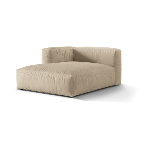 Bež žameten modul za sedežno garnituro (levi kot) Martina – Micadoni -image-1