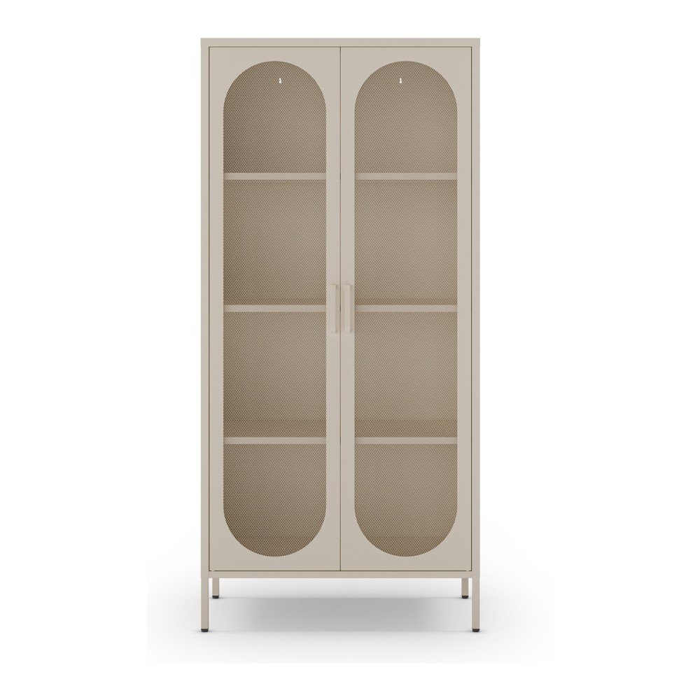Kremno bela kovinska omara 80x170x40 cm Diora