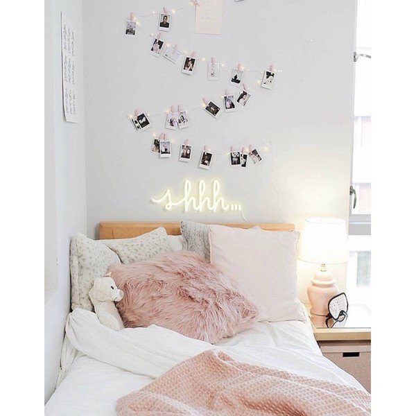 Rumena stenska svetleča dekoracija Candy Shock Shhh, 40 x 16 cm-image-1