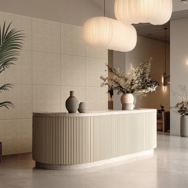 Tekstilni akustični paneli v kompletu 2 ks 60x60 cm Light Linen – Styler-image-1