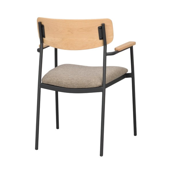 Jedilni stol v bež in naravni barvi v kompletu 2 ks Maymont – Rowico-image-4