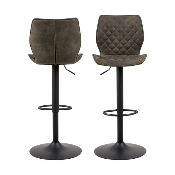 Temno zeleni vrtljivi barski stoli v kompletu 2 ks 116 cm Naomi – Actona-image-2