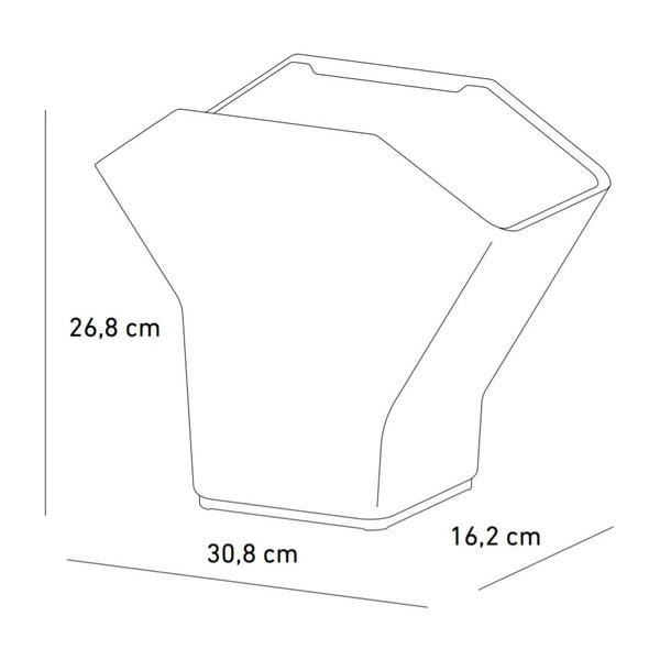 Siv samozalivalni vertikalni cvetlični lonček Plastia Tree-image-3