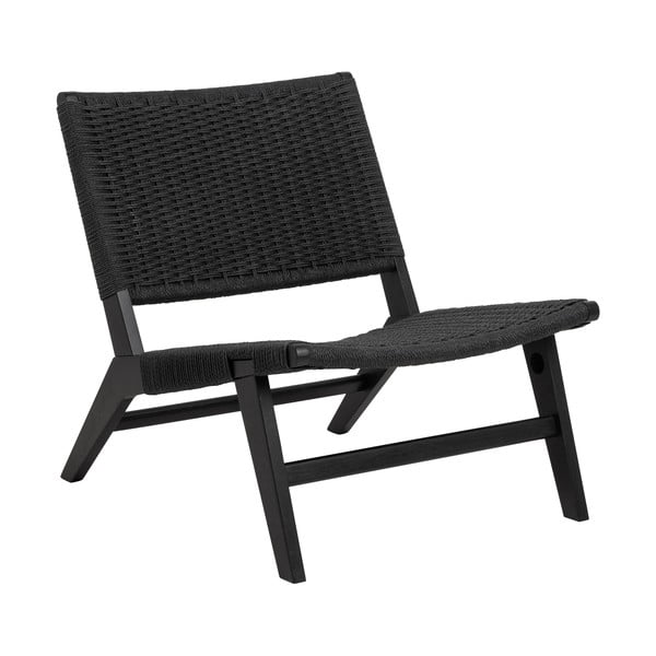 Črn pleten fotelj Carson – Actona
