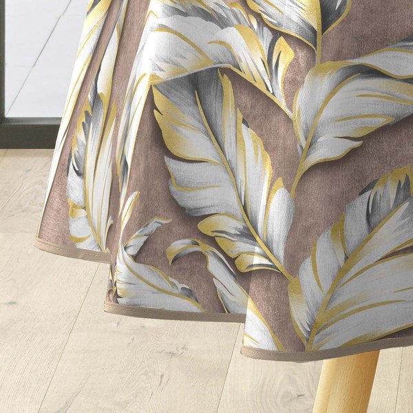 Povoščen namizni prt ø 160 cm Ebany – douceur d'intérieur-image-2