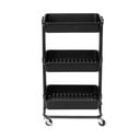 Črn plastičen regal na koleščkih 43x36 cm Grena – Compactor