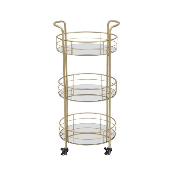 Zlat servirni voziček s tremi policami Mauro Ferretti Ronda-image-2