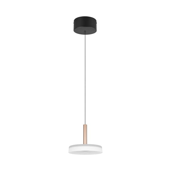 Črno-bela in zlata LED zatemnitvena viseča svetilka s steklenim senčilom ø 22 cm Celeste – Trio