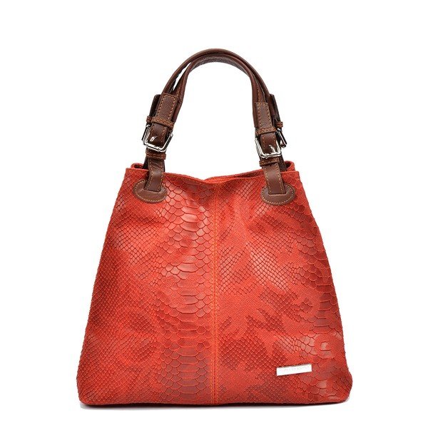 Rdeča usnjena torbica Luisa Vannini Marcelle