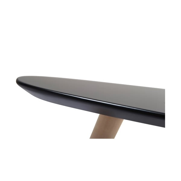 Črna mizica z nogami iz bukovega lesa Furnhouse Fly, 116 x 66 cm-image-2