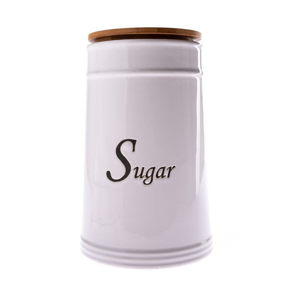 Bela keramična posoda za sladkor Dakls, 2480 ml