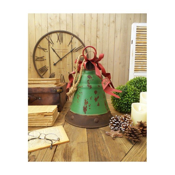 Komplet 2 okrasnih zelenih zvončkov Orchidea Milano Xmas, višina 40 cm