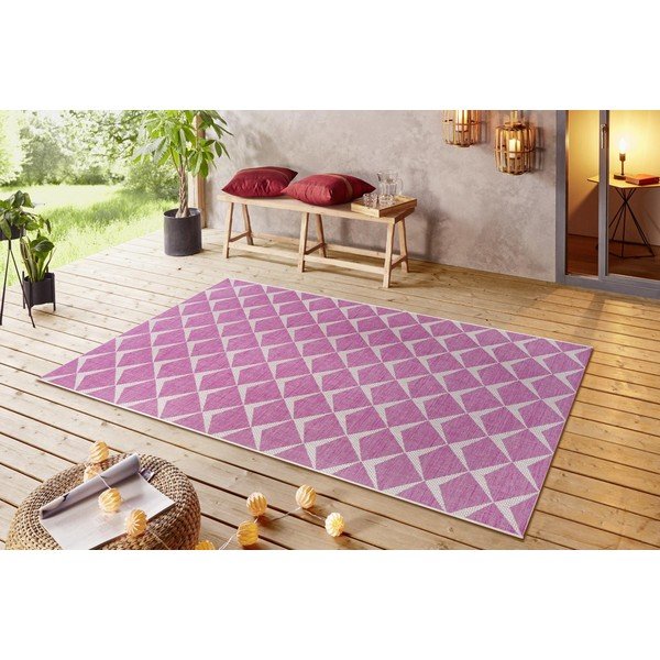Roza-bež zunanja preproga NORTHRUGS Escala, 70 x 140 cm-image-1