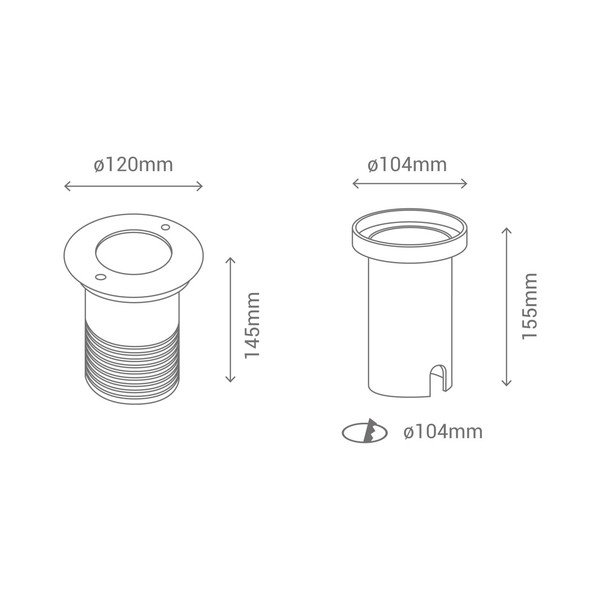 Zunanji reflektor SULION Cobground, ø 12 cm-image-2