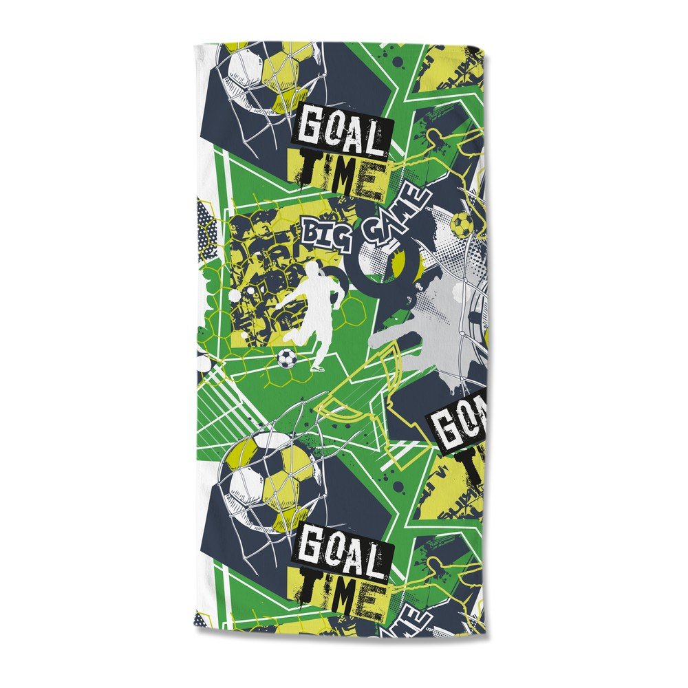 Zelena otroška žametna brisača za na plažo 75x150 cm Goaltime