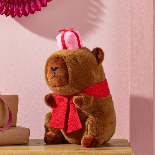 Okrasna blazina 20x30 cm Christmas Capybara – Catherine Lansfield-image-1