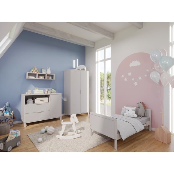 Kremno bela otroška komoda s previjalnim pultom 115x102x77 cm Alkmaar – Germania-image-4