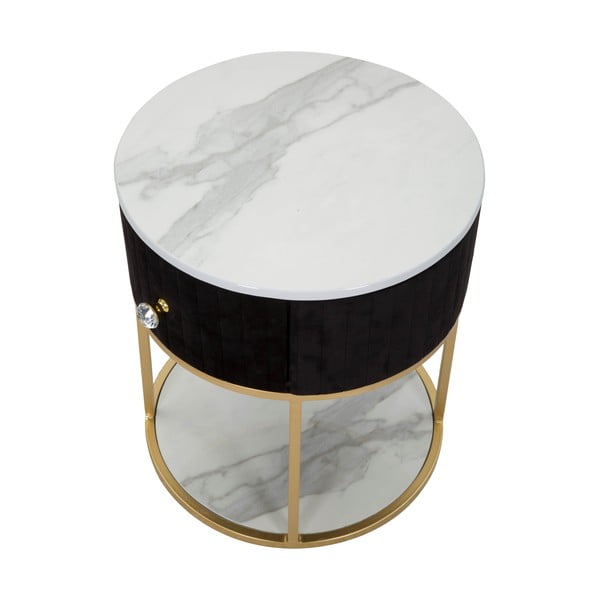 Črna/zlata nočna omarica Montpellier – Mauro Ferretti-image-2