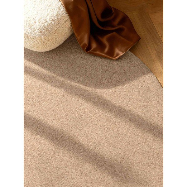 Ročno tkana volnena okrogla preproga v naravni barvi ø 160 cm Puristic Knots – Elle Decoration-image-2