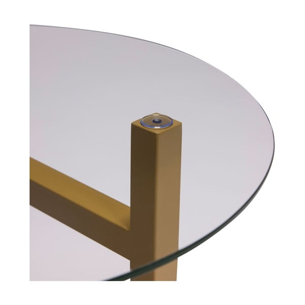 Okrogla stranska mizica s stekleno mizno ploščo ø 40 cm Elevate – Hübsch-image-4