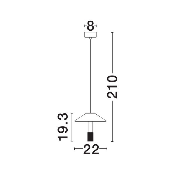 Mat črna aluminijasta LED viseča svetilka s senčilom iz akrilnega stekla ø 22 cm Anafi – Nova Luce-image-4